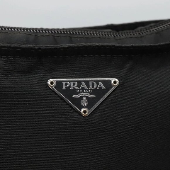 PRADA Shoulder Bag Nylon Black Silver Auth - Picture 13 of 16